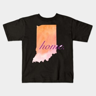 Indiana Home Watercolor Pink Orange Kids T-Shirt